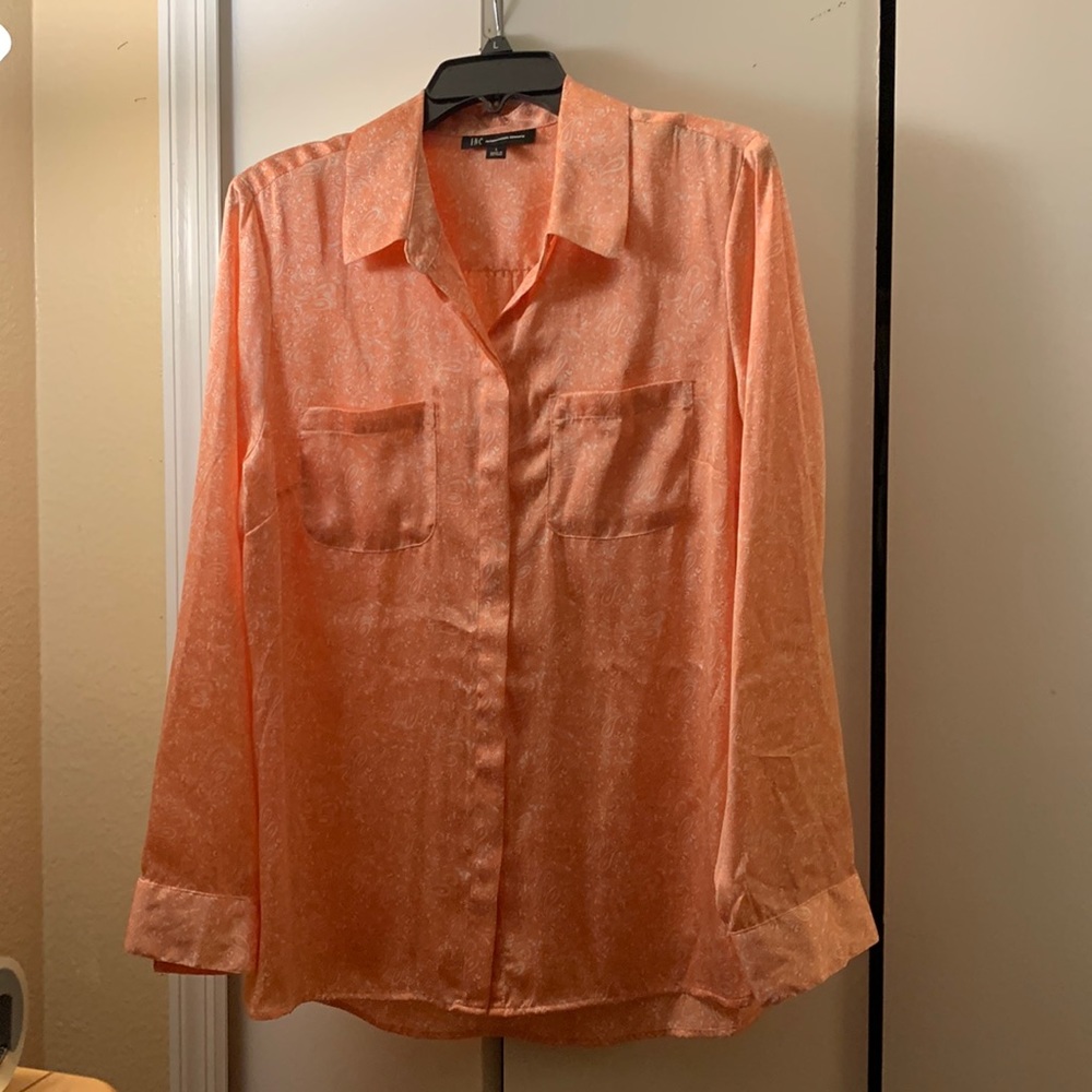 INC Paisley Design Button Up Blouse NWT